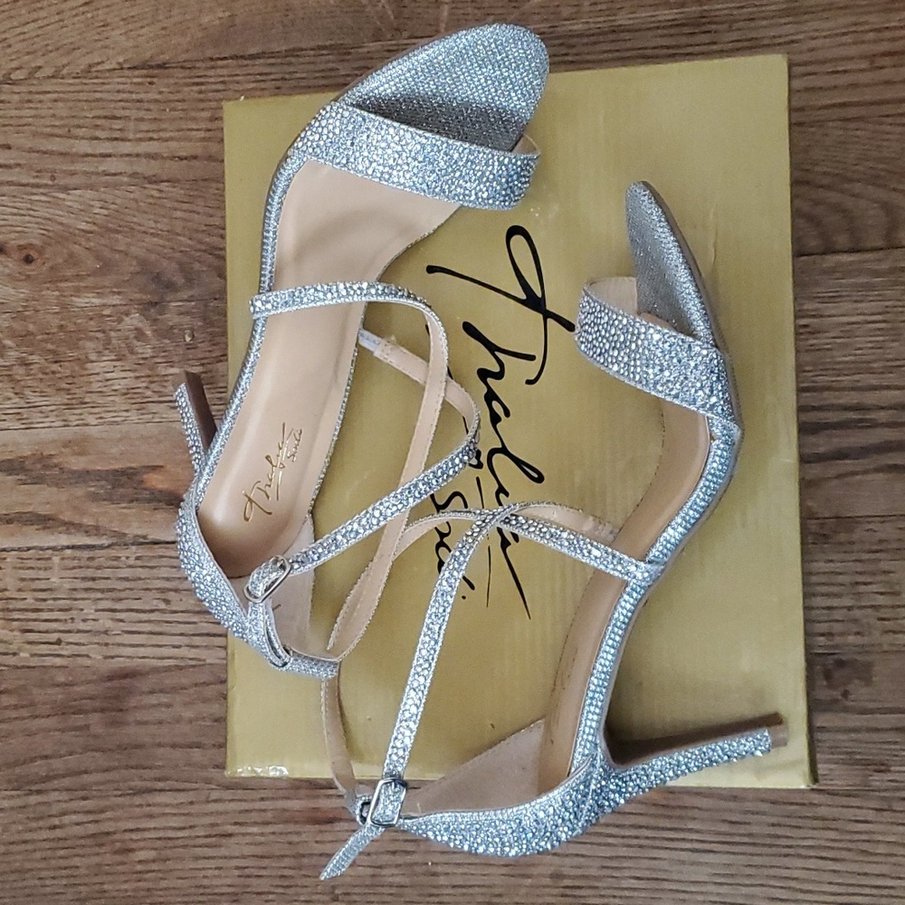 Sliver Rhinestone Sandals